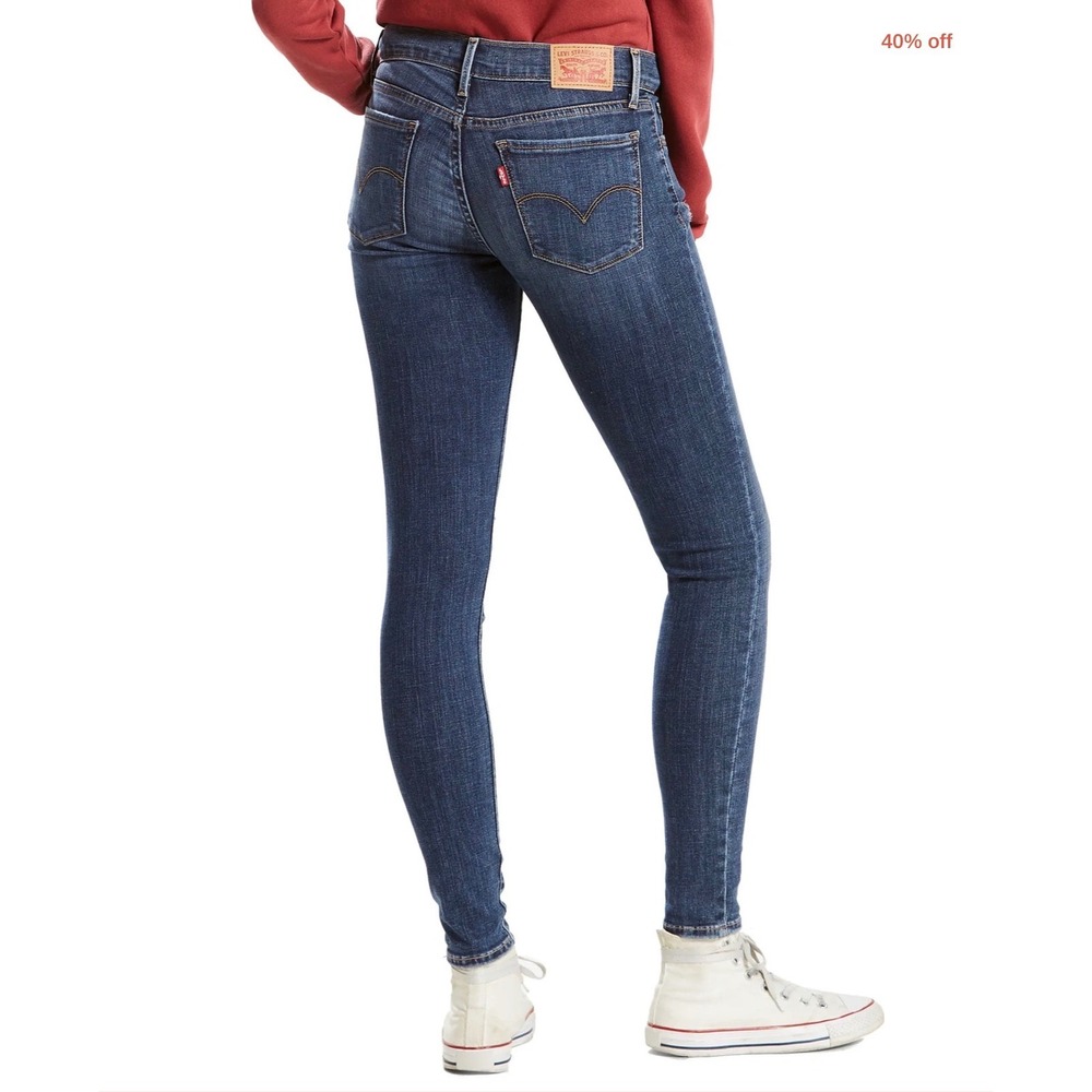 Levi's Womens 701 Super Skinny Distressed Jeans, Size 27 - Picture 4 of 10